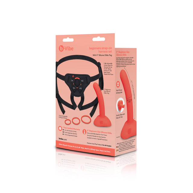 Beginners Strap-on Harness Set With 5 Inch Silicone Dildo Peg