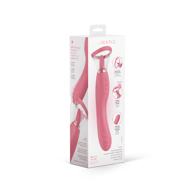 Le Wand Lick 3-in-1 Rechargeable Double-Ended Vibrator