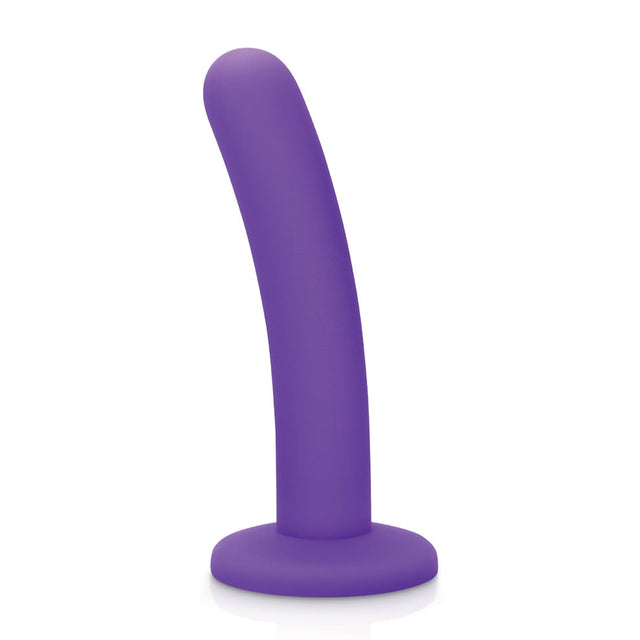 5 Inch Purple Silicone Dildo For Pegging