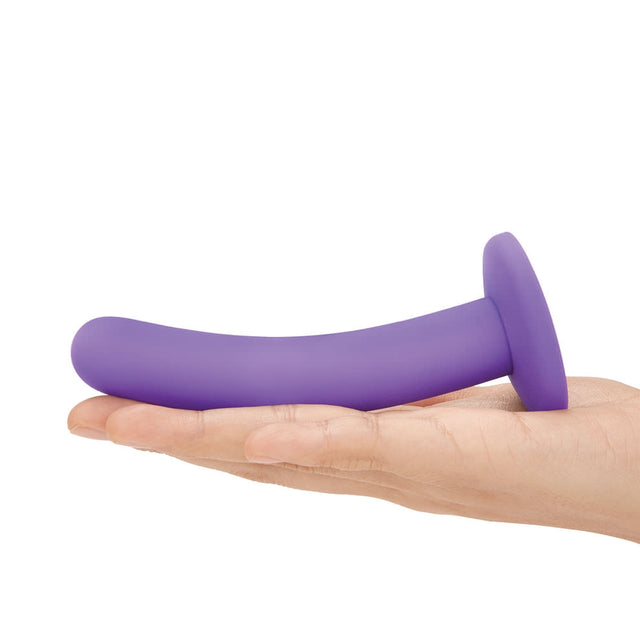 5 Inch Purple Silicone Dildo For Pegging
