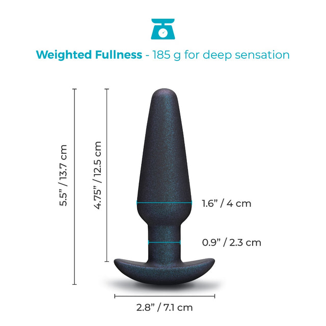 b-Vibe Butties Hefty Weighted Waterproof Silicone Butt Plug