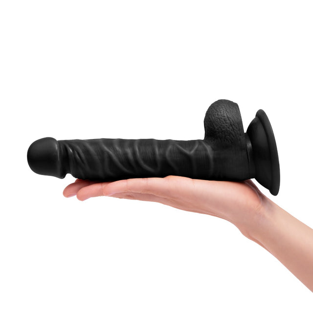 8 Inch Realistic Dildo with Suction Cup - Black
