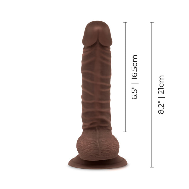 8 Inch Realistic Dildo with Suction Cup - Brown