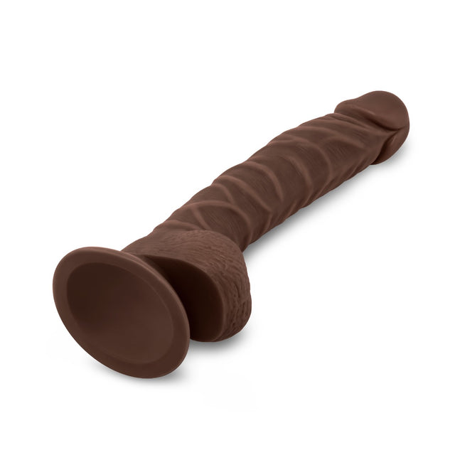 8 Inch Realistic Dildo with Suction Cup - Brown