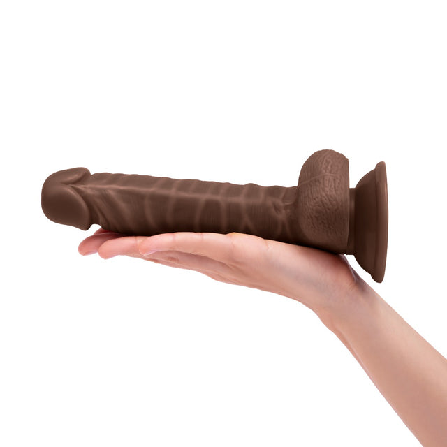 8 Inch Realistic Dildo with Suction Cup - Brown