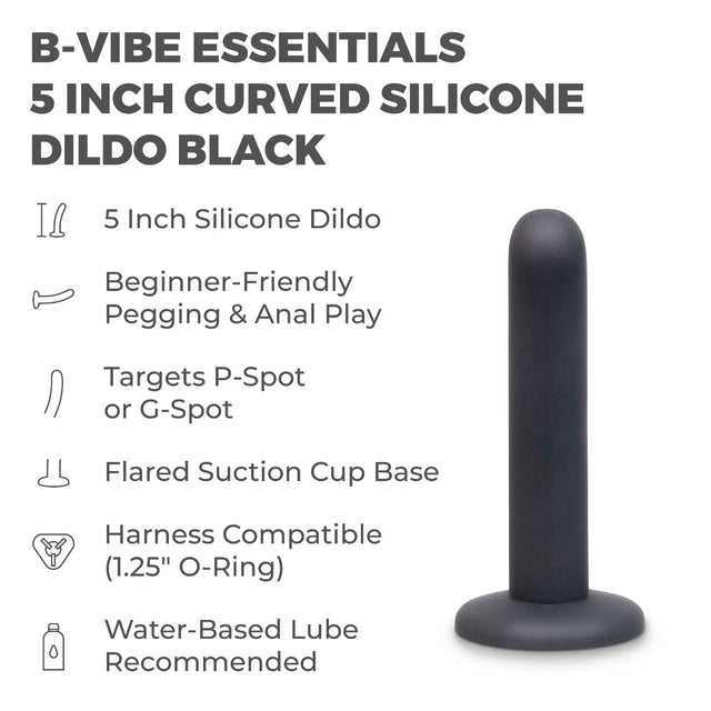 5 Inch Curved Silicone Dildo
