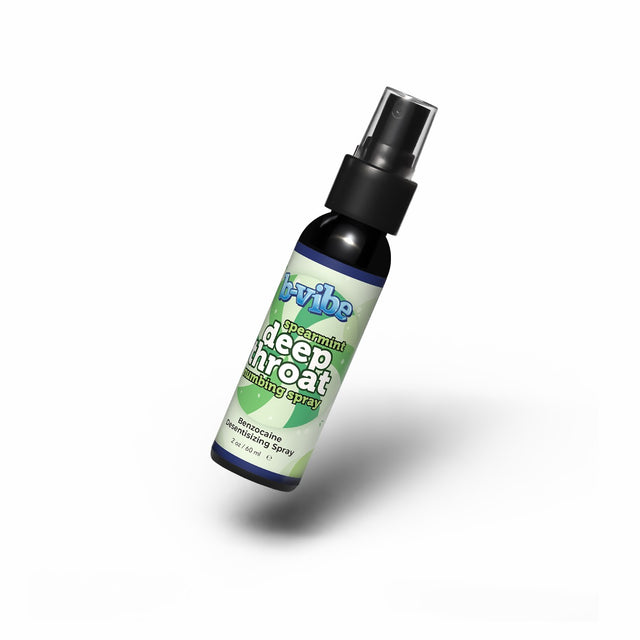 b-Vibe Spearmint Deep Throat Numbing Spray 2 Oz / 60 mL with Benzocaine