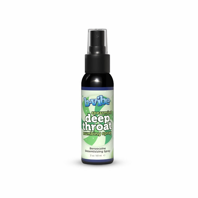 b-Vibe Spearmint Deep Throat Numbing Spray 2 Oz / 60 mL with Benzocaine