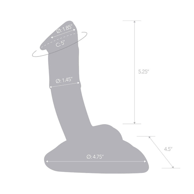 Glas Toy Seven Inch Rideable Standing Glass Cock with Stability Base