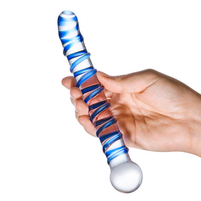 Glas Toy 6.5 Inch Mr. Swirly G-Spot Glass Dildo