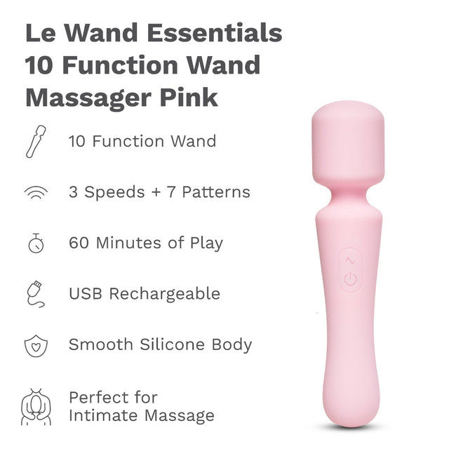 10 Function Wand Massager - Pink