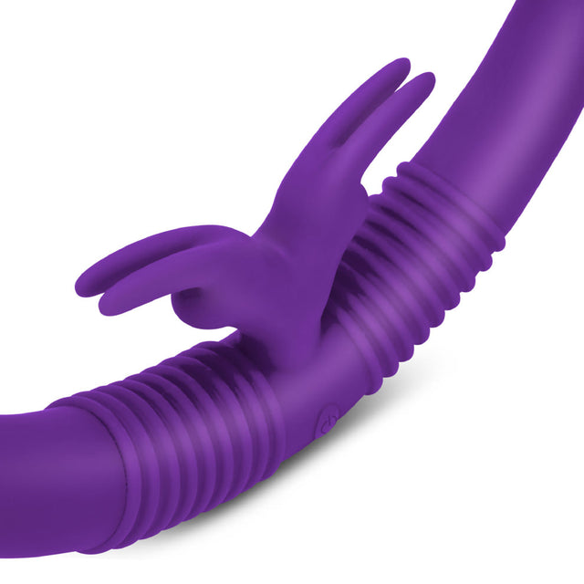 Together Toy Double-Ended Vibrating Strap-On Dildo With Remote Control