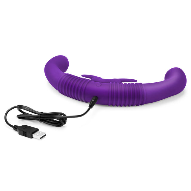 Together Toy Double-Ended Vibrating Strap-On Dildo With Remote Control