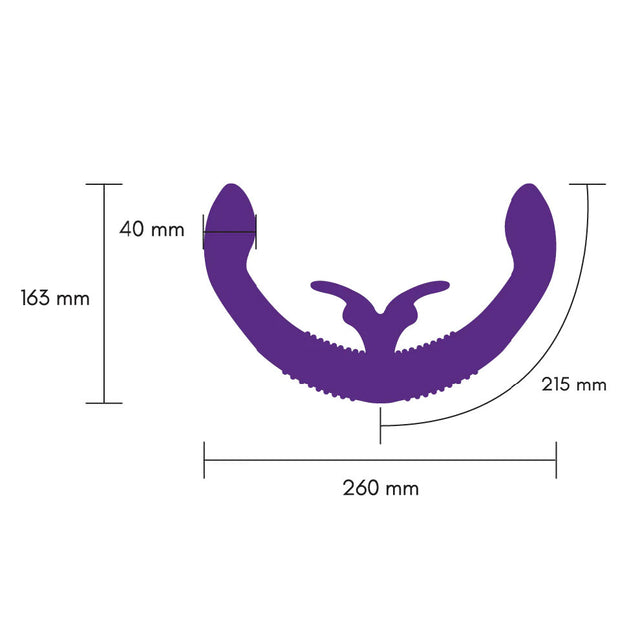 Together Toy Double-Ended Vibrating Strap-On Dildo With Remote Control