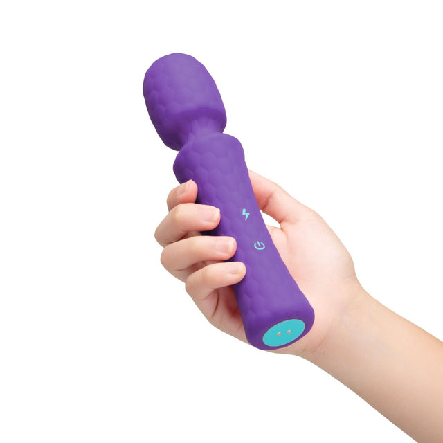 VibeFantasy Love Wand Rechargeable Vibrating Massager Powerful Handheld Pleasure Purple