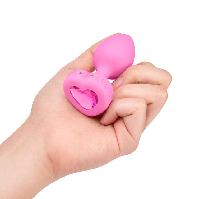 Vibrating Heart Shape Jewel Plug