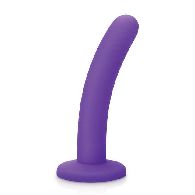 5 Inch Purple Silicone Dildo For Pegging