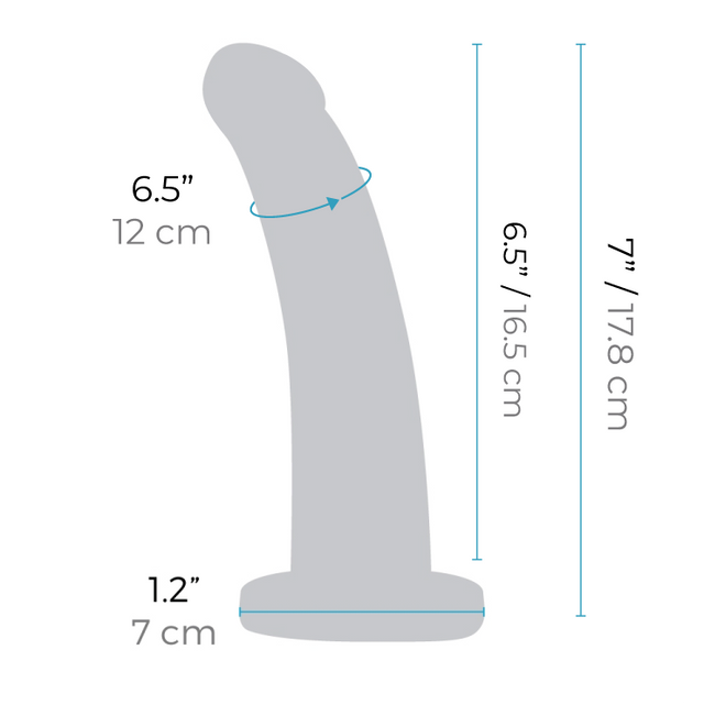 7 Inch Black Silicone Dildo