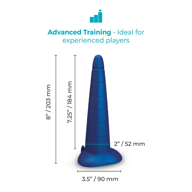 b-Vibe 8 Inch Silicone Anal Stretcher Training Cone with Graduated Girth