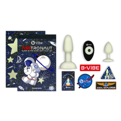 b-Vibe Asstronaut Glow-in-the-Dark 10 Piece Collection Limited Edition Butt Play Set