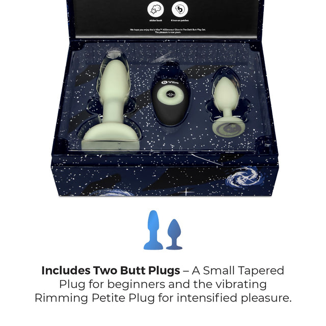 b-Vibe Asstronaut Glow-in-the-Dark 10 Piece Collection Limited Edition Butt Play Set
