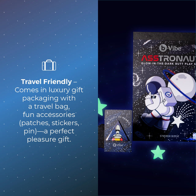 b-Vibe Asstronaut Glow-in-the-Dark 10 Piece Collection Limited Edition Butt Play Set