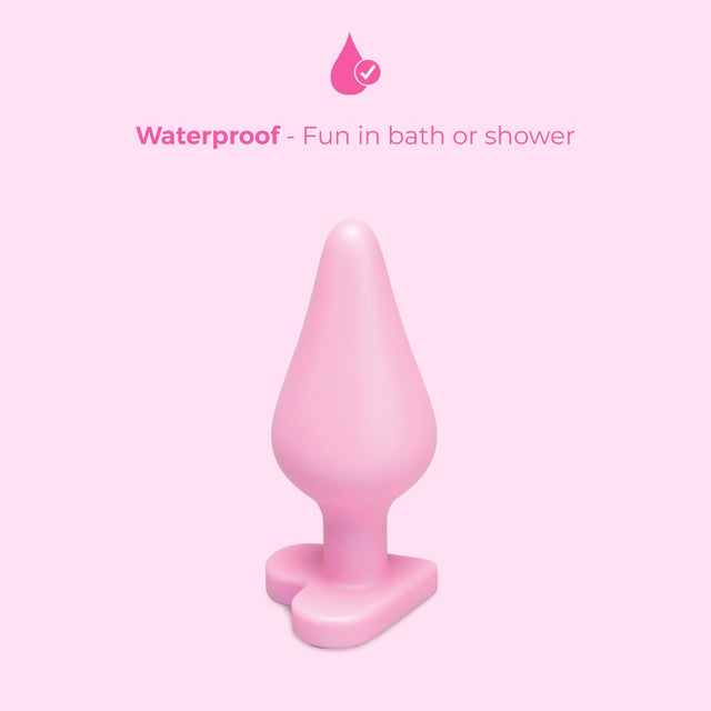 b-Vibe Butties b-Mine Silicone Butt Plug with Heart Base