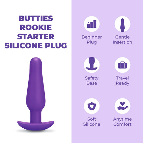 b-Vibe Rookie Beginners Starter Silicone Non-Vibrating Butt Plug