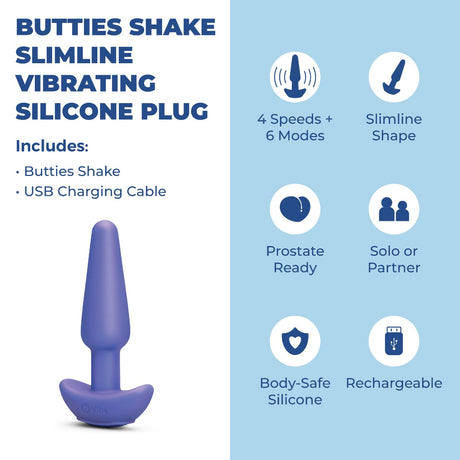 Butties Shake Slimline Vibrating Silicone Plug