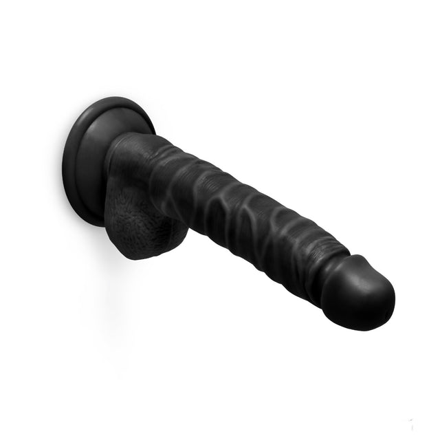8 Inch Realistic Dildo with Suction Cup - Black