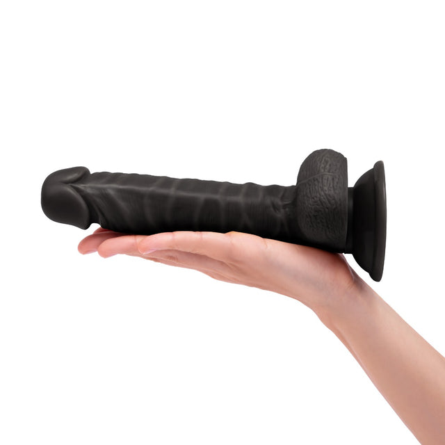 8 Inch Realistic Dildo with Suction Cup - Black