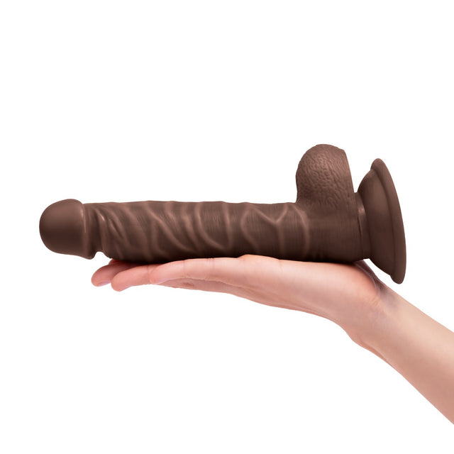 8 Inch Realistic Dildo with Suction Cup - Brown