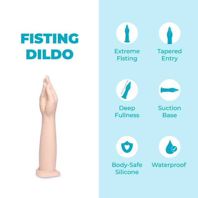 b-Vibe 16.5" Silicone Realistic Hand Arm Fisting Dildo with Suction Base