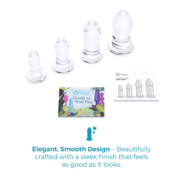 B-Vibe Anal Dilators Set 4-Piece Glass Plug Setb-Vibe Anal Dilators Set 4-Piece Glass Plug Set