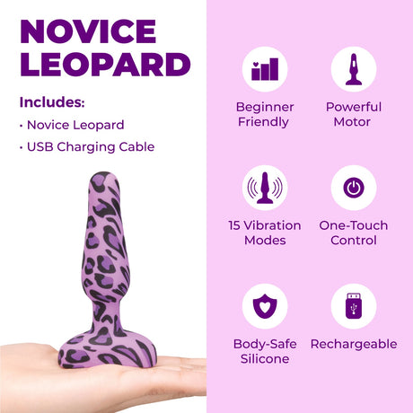 b-Vibe Leopard Novice Plug Special Edition Ultra-Powerful Beginner-Friendly Plug