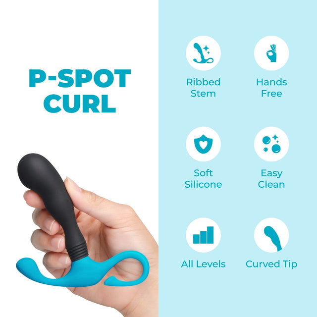 P-Spot Curl Hands-Free Curved Silicone Prostate Massager