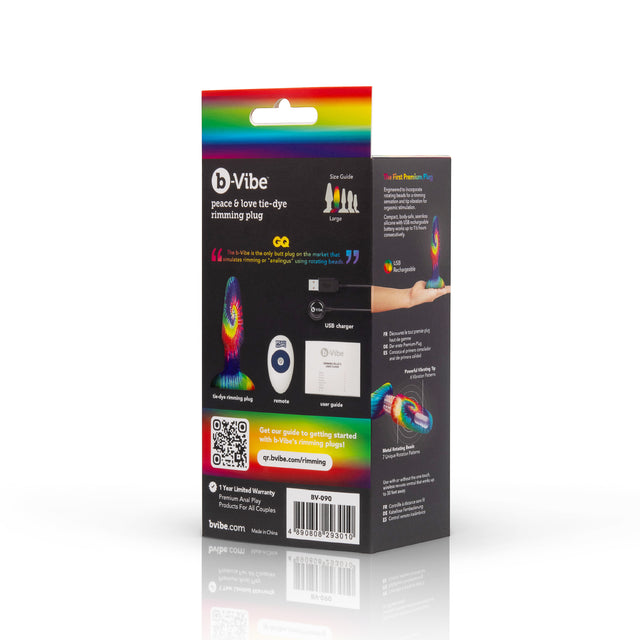 b-Vibe Peace & Love Tie-Dye Rimming Plug