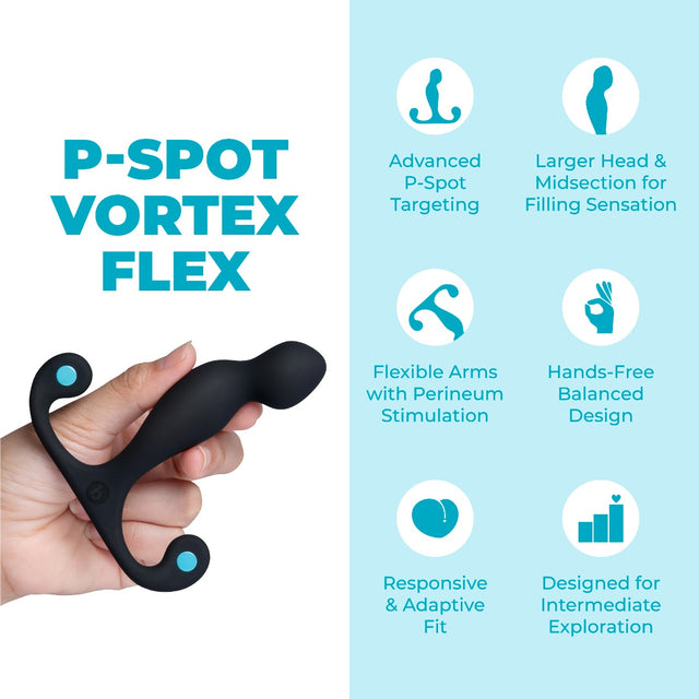 P-Spot Vortex Flex Hands-Free Angled Silicone Prostate Massager