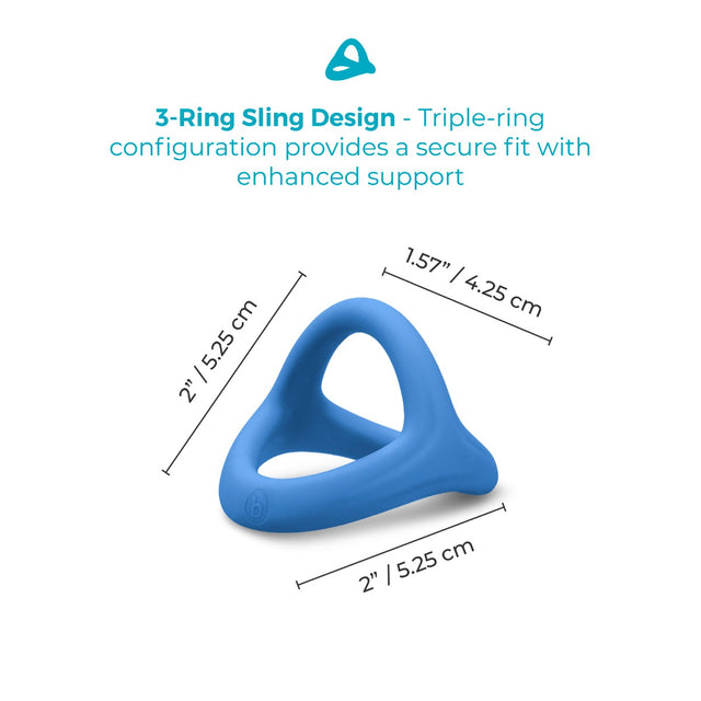 Snug Ring Tri-Sling Soft Stretch Silicone Cock-and-Ball Sling