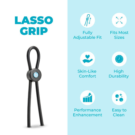 Lasso Grip Fully Adjustable Silicone Cock Ring