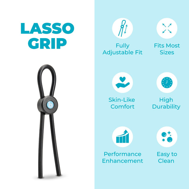 Lasso Grip Fully Adjustable Silicone Cock Ring
