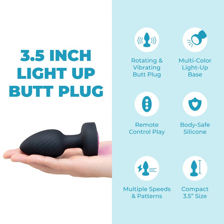 b-Vibe 3.5 Inch Light Up Butt Plug