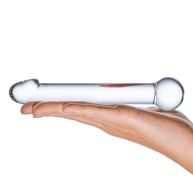 Glas Toy Seven Inch Realistic Head Glass Dildo
