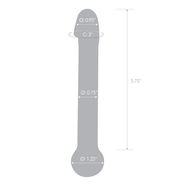 Glas Toy Seven Inch Realistic Head Glass Dildo