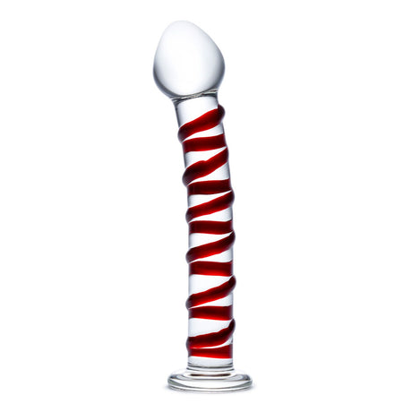 Glas Toy Eight Inch Mr. Swirly Spiral Glass Dildo