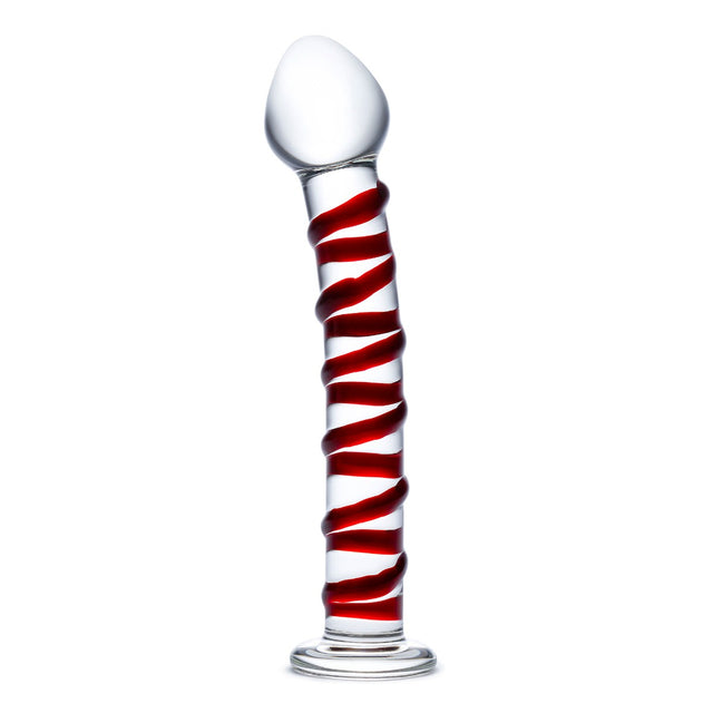 Glas Toy Eight Inch Mr. Swirly Spiral Glass Dildo
