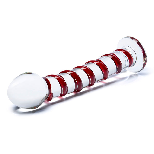 Glas Toy Eight Inch Mr. Swirly Spiral Glass Dildo