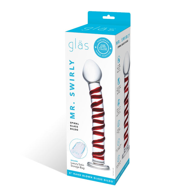 Glas Toy Eight Inch Mr. Swirly Spiral Glass Dildo
