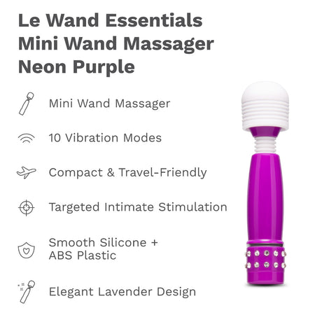 Mini Wand Massager - Neon Purple