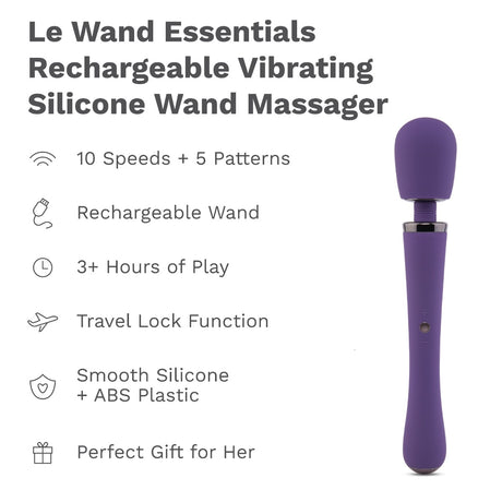 Rechargeable Vibrating Silicone Wand Massager